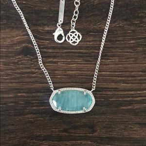 Kendra Scott Elisa large necklace in light blue